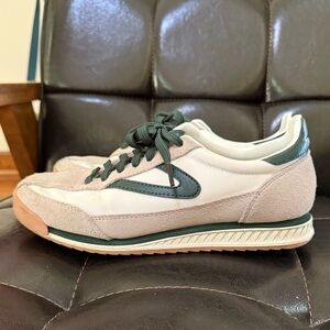 Tretorn White and Green Women's Sneakers